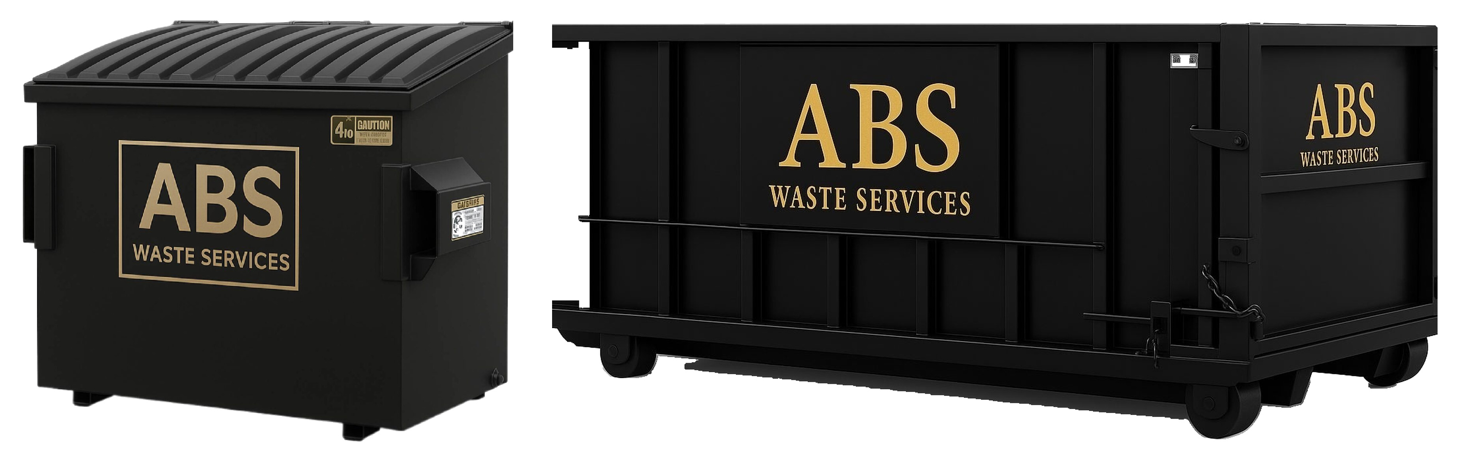 ABS Waste Services front-load dumpster and roll-off dumpster